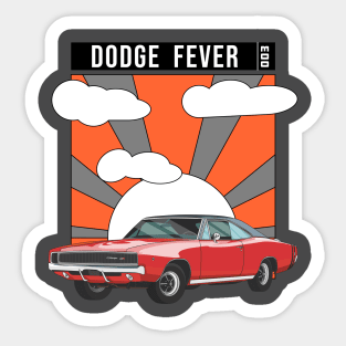 Dodge Fever Muscle Car Sunset Sticker